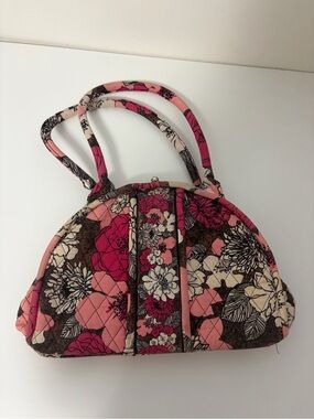 Vera Bradley Floral Quilted Pink and Brown Women's Handbag